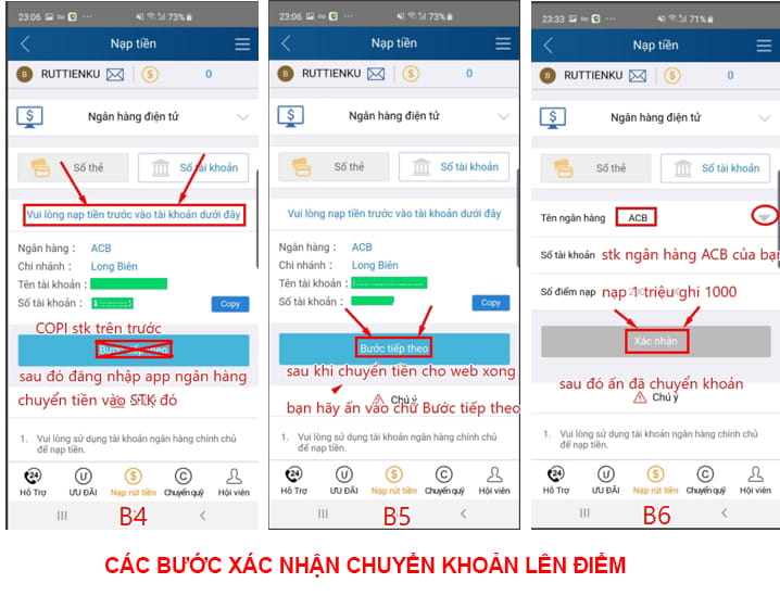 Nạp tiền Kubet - KU casino bằng ngân hàng điện tử